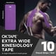 thumbnail image 2 of Cinta de kinesiología OK TAPE de 10 cm de ancho, precortada, 10 unidades, color morado, 2 of 6
