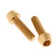 thumbnail image 2 of 2x M6 Titanio Ti Tornillo Carenado Perno Taper Cabeza Hexagonal Cónica Dorada M6x16mm, 2 of 5