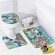 thumbnail image 4 of No Del Todo Narval theme 4 piece Shower Curtain Set With Rugs Waterproof Bathroom Decor Set Includes Bath Mat U shaped Rug Toilet Lid Cover And Curtain With Hooks, 4 of 6
