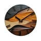 thumbnail image 5 of Reloj De Pared De Madera, Elegante Y Creativo, Adorno De Pared Para Comedor, Estudio, Dormitorio, 25 Cm, 5 of 5