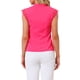 thumbnail image 3 of INSPIRE CHIC Blusa Básica de Trabajo sin Mangas con Cuello en V para Mujer XS Rosa Fucsia, 3 of 6