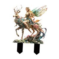 Magideal - Estaca De Jardines Encantadores, Estatua De Ciervo , Letrero Para Césped, Paisaje Exterior, Patio, Plantas En Macetas Al Aire Libre, Decoración, A