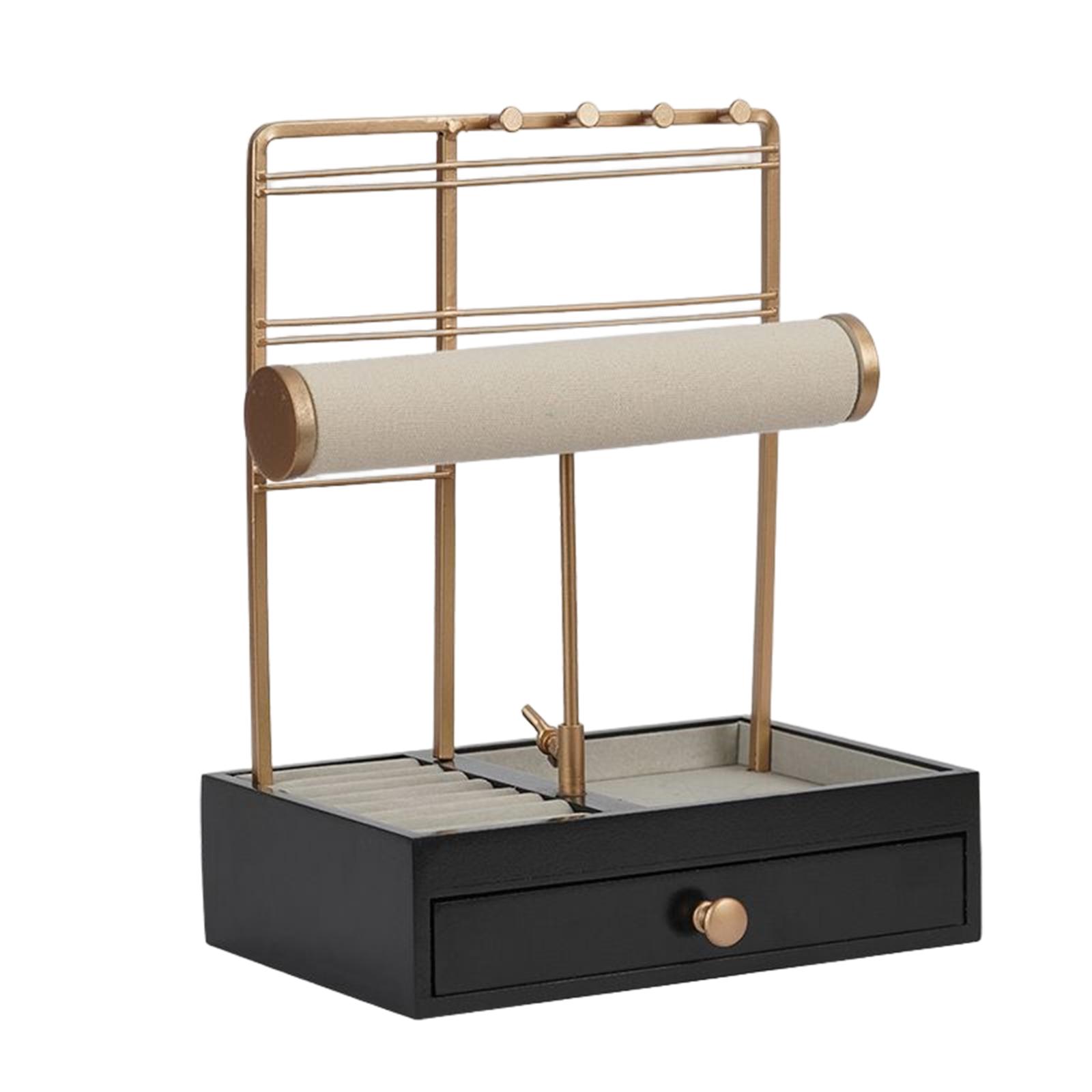 Ioensy - Organizador De Exhibición De Árbol De Joyería, Soporte De Collar, Cadena, Brazalete, Estante De Reloj, Negro