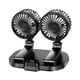 thumbnail image 3 of Ventilador de coche Ventilador de escritorio de viento fuerte de doble cabeza Instalación simple Ventiladores de refrigeración automáticos Ventilador Negro, 3 of 5