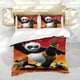 thumbnail image 5 of Kung Fu Panda Conjunto de sábanas temático, trío de piezas, cómodo y amigable con la piel, diseño único, regalo de decoración para el hogar para familiares, amigos y fans,173cm *218cm, 5 of 6