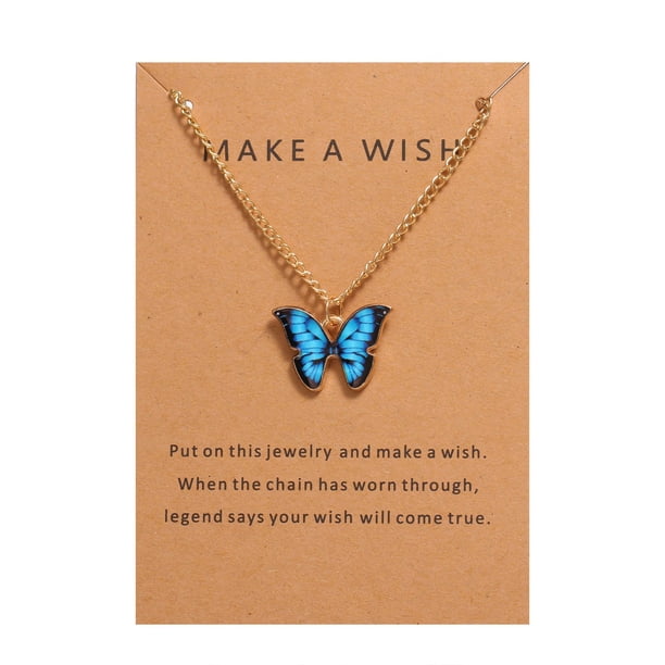 Gorgeous Butterfly Pendant Necklace - Adjustable Chain Jewelry Decoration for Women