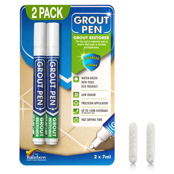 Rotuladores Grout Pen Rainbow Chalk Color Blanco 7 Ml Paquete De 2