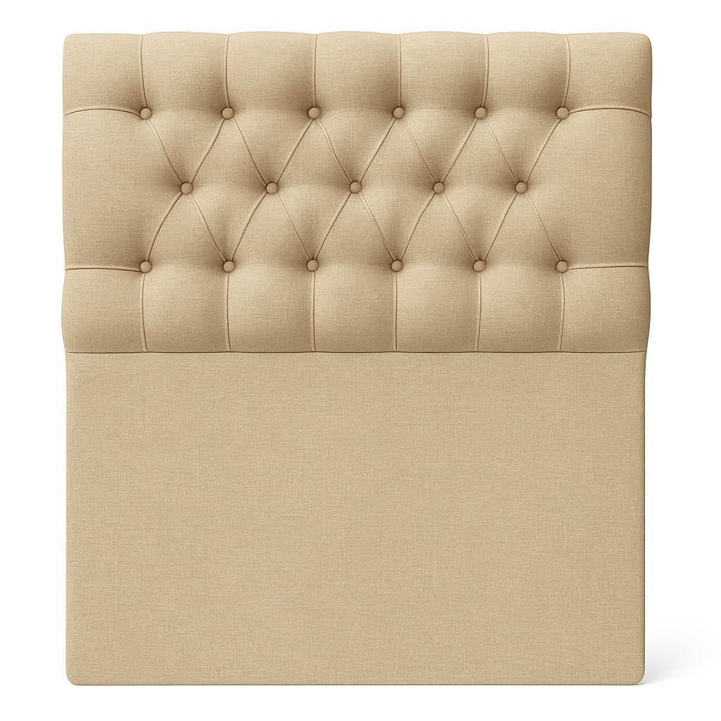 Ethan Desing - Respaldo De Cama 1 Plazas Beige Capitone
