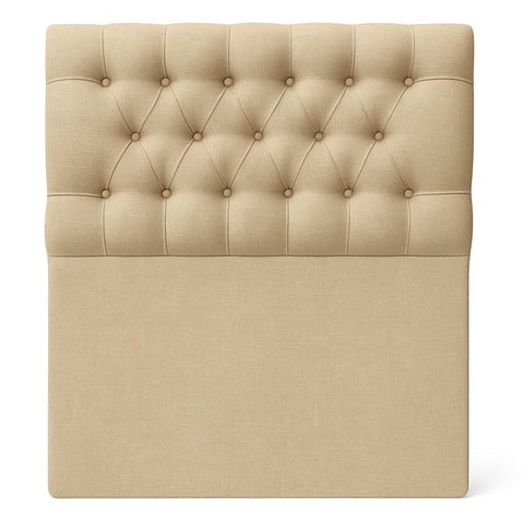 Ethan Desing - Respaldo De Cama 1 Plazas Beige Capitone