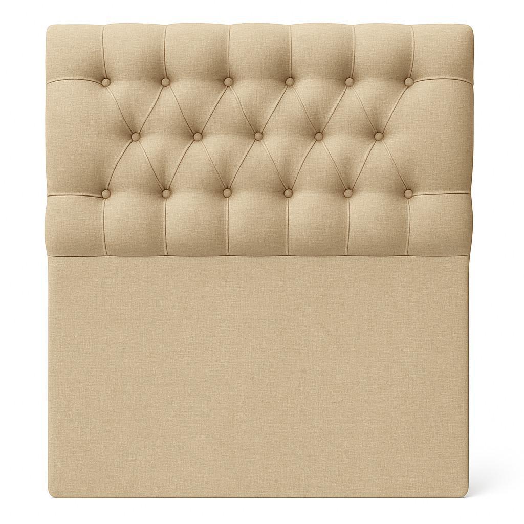 Ethan Desing - Respaldo De Cama 1 Plazas Beige Capitone