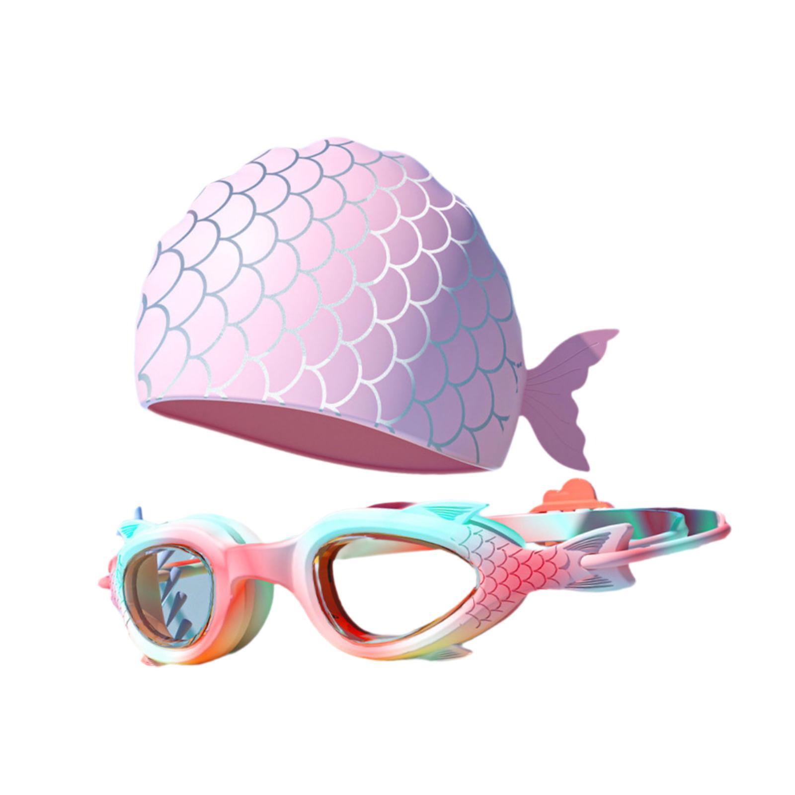 Magideal - Gafas De Natación Para Niños, Gafas De Natación Con Visión Clara, Antivaho, Ajustables, Para En El Mar, Para Niños De 3 A 12 Años, Regalo Rosa