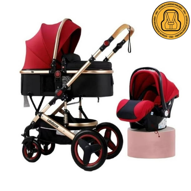 Coche Travel System Con Accesorios Burdeos LuBabycas