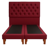 Ethan Desing - Cama 2 Plazas Modelo Capitoné Burdeo