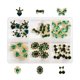 thumbnail image 4 of Encantos para uñas WEILUSI 30 piezas verde esmeralda con strass, 4 of 8