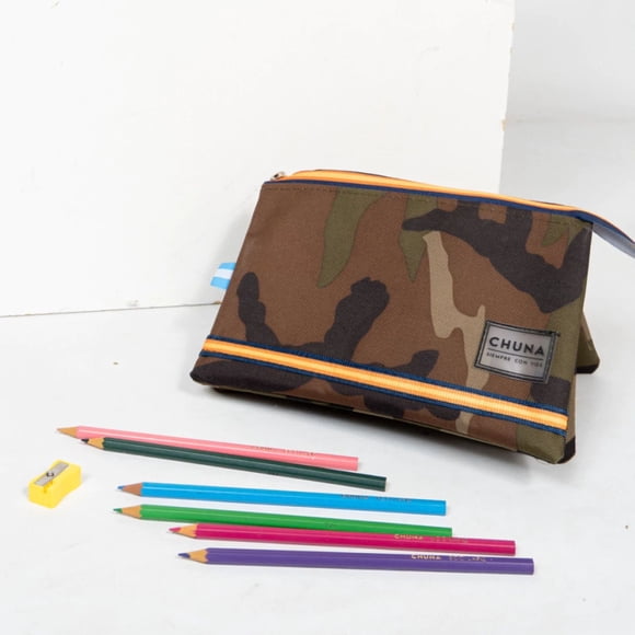 ESTUCHE TRIPLE FRAMBUESA Verde Militar