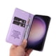 thumbnail image 3 of Funda Billetera de Cuero para Samsung Galaxy S24 Ultra con Tarjetero y Soporte - Tapa Magnética Morado, 3 of 6