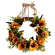 thumbnail image 3 of Guirnalda De Flores Artificiales Girasol Hoja Verde Para Colgar En La Puerta Del Festival, 3 of 5