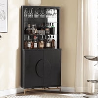 Muebles Santa Ana - Vitrina Esquinero Bar American Black