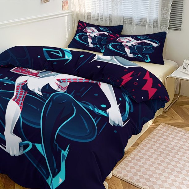 Spiderman 'Saving The Day' Microfiber 3-Piece Bedding Set (1 Duvet Cover + 2 Pillow Shams)Kids Bedding Bed Sheets