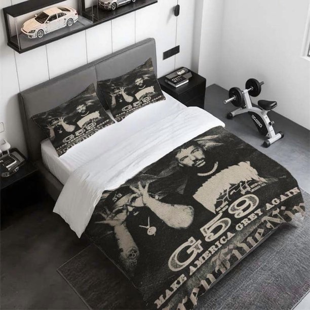 3pcs bedding Featuring G59 Music Group Promotional Posters Including a Duvet Cover And Two Pillowcases