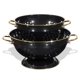 thumbnail image 1 of Colador BeFare 2 unidades 3 qt y 5 qt negro metálico para cocina, 1 of 7