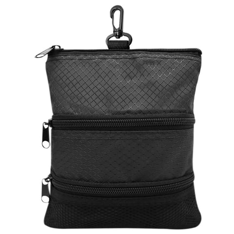 Xusx111 - Bolsa De Golf Accesorios Bolsas De Bolsillo De Objetos De Valor Multi Bolsillo Gancho De Cremallera Para Hombres Mujeres Bolsillo De Cremallera, Clip De Engranajes (Negro)