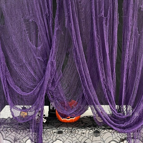 Tela espeluznante morada para Halloween – succulentlovers – 80x316 cm