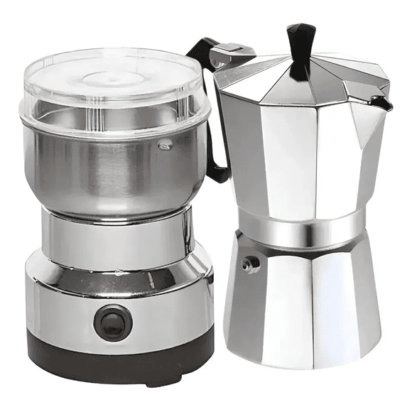 Cafetera Italiana Express 6Tazas + Moledor Electrico Parada Market