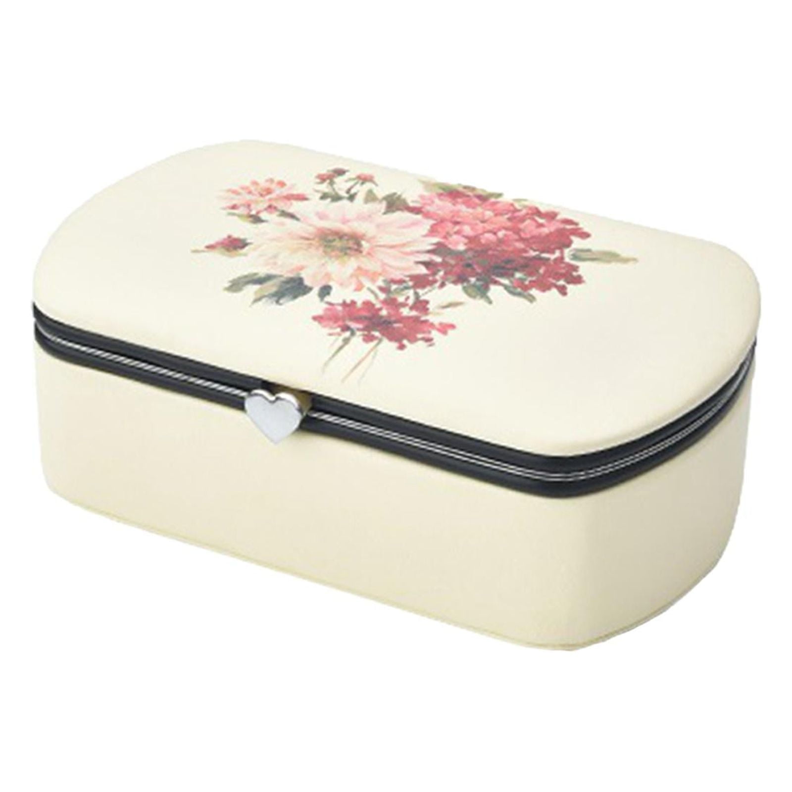 Magideal - Caja De Joyería De Tamaño De Viaje, Caja De Almacenamiento De Exhibición Para Mujeres Y Niñas, Caja Organizadora De Joyas De Gran Capacidad Para Anill Blanco