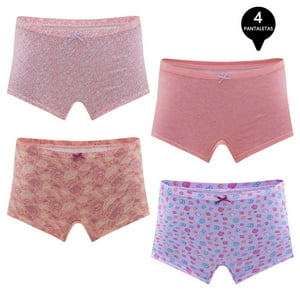 Giovacchino - Calzon Boxer Pantaletta Algodón Niña Pack 4
