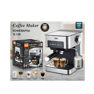 Mundo Shopping - Máquina Café Espresso Espumador De Leche Antigoteo Raf R.136 Color Plateado