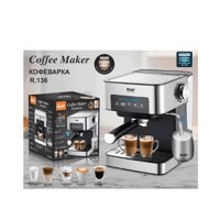 Mundo Shopping - Máquina Café Espresso Espumador De Leche Antigoteo Raf R.136 Color Plateado