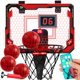 thumbnail image 1 of Canasta de baloncesto interior SYNCFUN Mini con marcador y 4 pelotas, 1 of 7