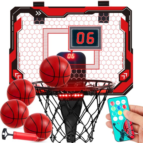 Canasta de baloncesto interior SYNCFUN Mini con marcador y 4 pelotas