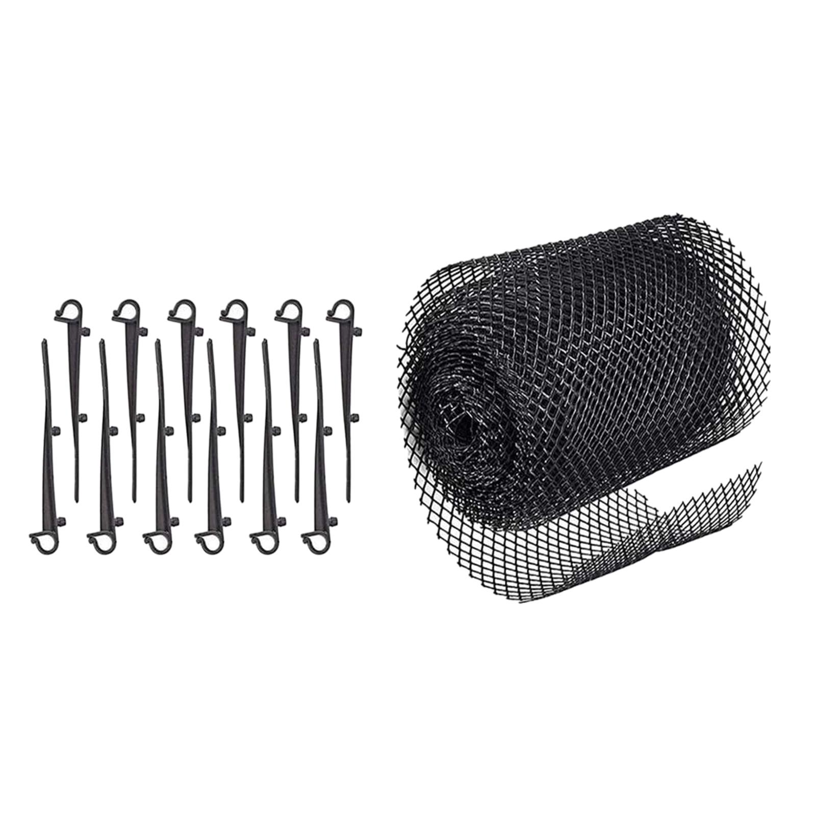 Magideal - Protector De Canalón De Malla Para Protección De Hojas, Pantalla, Basura Antiobstrucción 6M, Protectores De Bajada De Canalón Multiusos Para Jardín, H