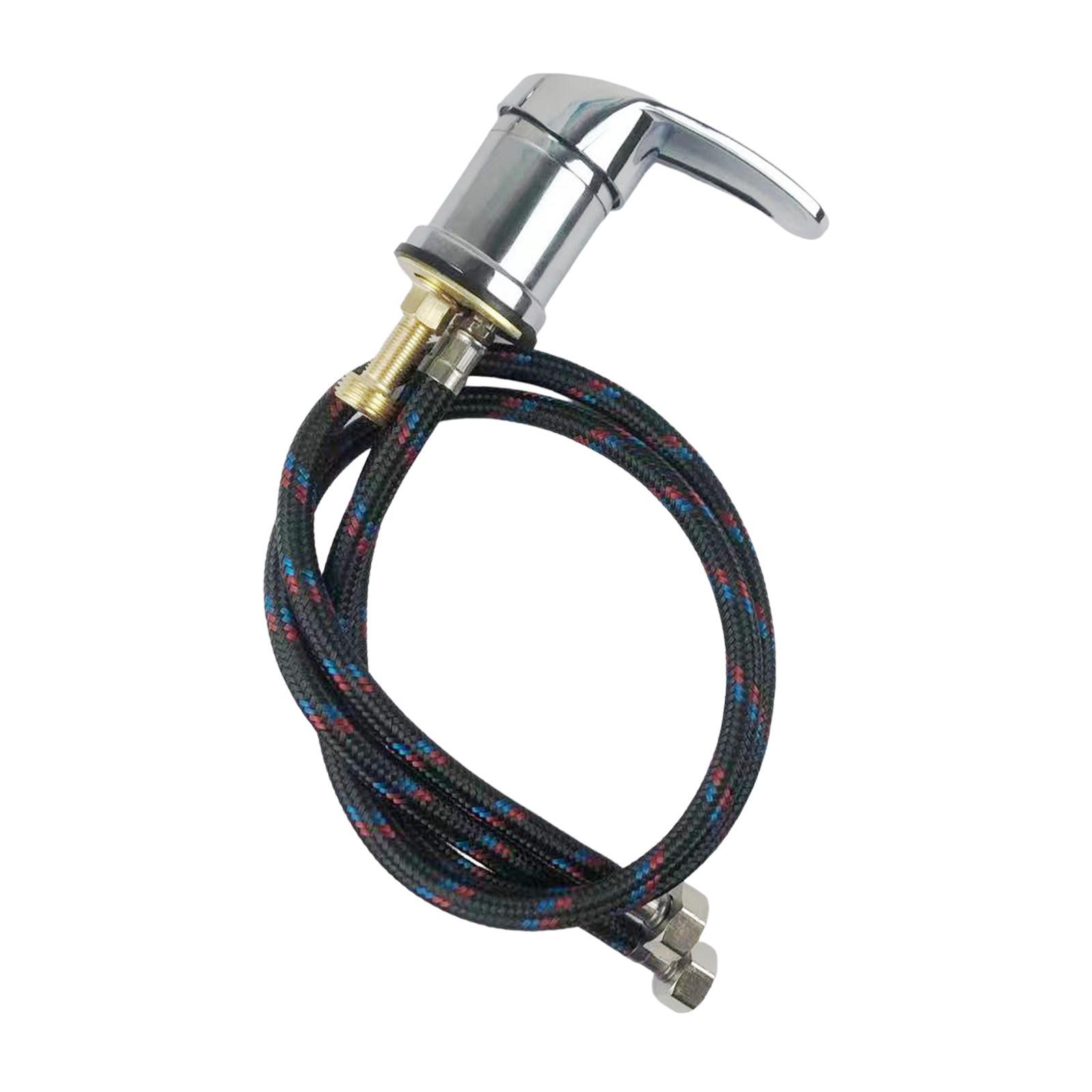 Magideal - Grifo De Champú Para Salón, Cabezal De Ducha De Mano, Repuesto Profesional De Alta Presión, Fregadero De Salón Para Champú, Tazón De Cama, Tubería De Negro Sin Cabeza De Tubo