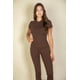 thumbnail image 4 of Saronite Leggings de Punto Suave, Elásticos y de Longitud Completa, Color Café (para Mujer), 4 of 5