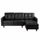 thumbnail image 1 of Sofa Chaiselong Der Napoles Cuero Kentucky Negro, 1 of 5