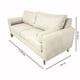 thumbnail image 3 of Sofa Indu 2 Cuerpos Felpa Crema, 3 of 3