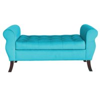 Tapiceria Moderna - Banqueta Baul Diva Color Turquesa