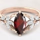 thumbnail image 1 of Dainty Promise Ring Inlaid Scarlet Oval Zircon 18k Gold Plated Engagement Wedding Jewelry For Female Evening Party Decor, 1 of 3