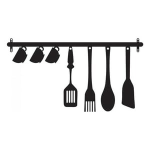 Rienda Libre Graphics - Decomural Kitchen Utensils Food Drink Ws-40878