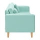 thumbnail image 3 of Sofa New Retro 3c + 2 Pouf Felpa 05 Verde Agua, 3 of 6
