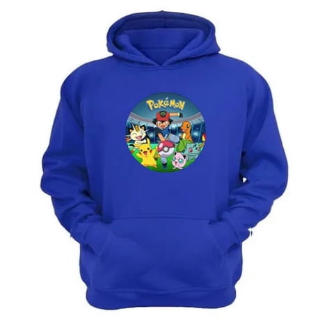 Genérico - Polerón Canguro Niño Pokemon Azul Talla 10 Unisex