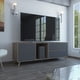 thumbnail image 3 of Rack TV 60" 1 Puerta 2 Cajones 58,4x158,4x45,6 Cm Café Y Gris, 3 of 8