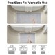 thumbnail image 4 of Set de alfombrillas de baño Furicher Waffle, antideslizantes, 2 unidades, color gris, 4 of 7