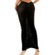 thumbnail image 4 of Conjunto De Top Corto De Manga Corta Transparente Liso Y Falda Larga Ajustable Con Cordones Negro (para Mujer), 4 of 5