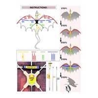 Cometa Jekosen Fiery Dragon 54' Enorme Para Niños Y Adultos Fácil De Volar Cuerda De Una Línea