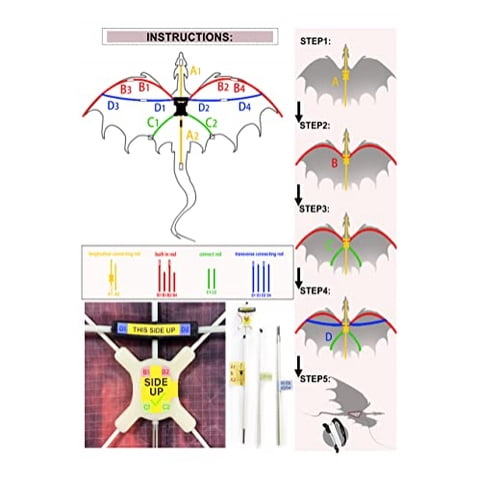 Cometa Jekosen Fiery Dragon 54' Enorme Para Niños Y Adultos Fácil De Volar Cuerda De Una Línea