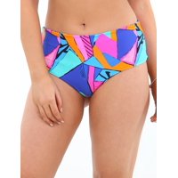 Samia - Bikini Calzón Colaless Tiro Alto Estampado Azul